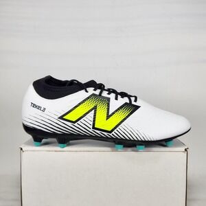 New Balance Soccer Cleats Mens Size 10 White Yellow Tekela Magique FG V4+ Cleats
